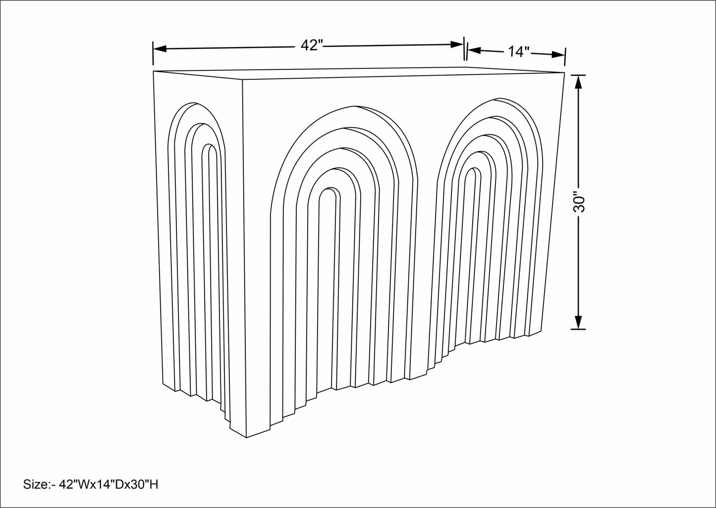 Arwyn Console Table Console Table ARWN002-304214 889292885904