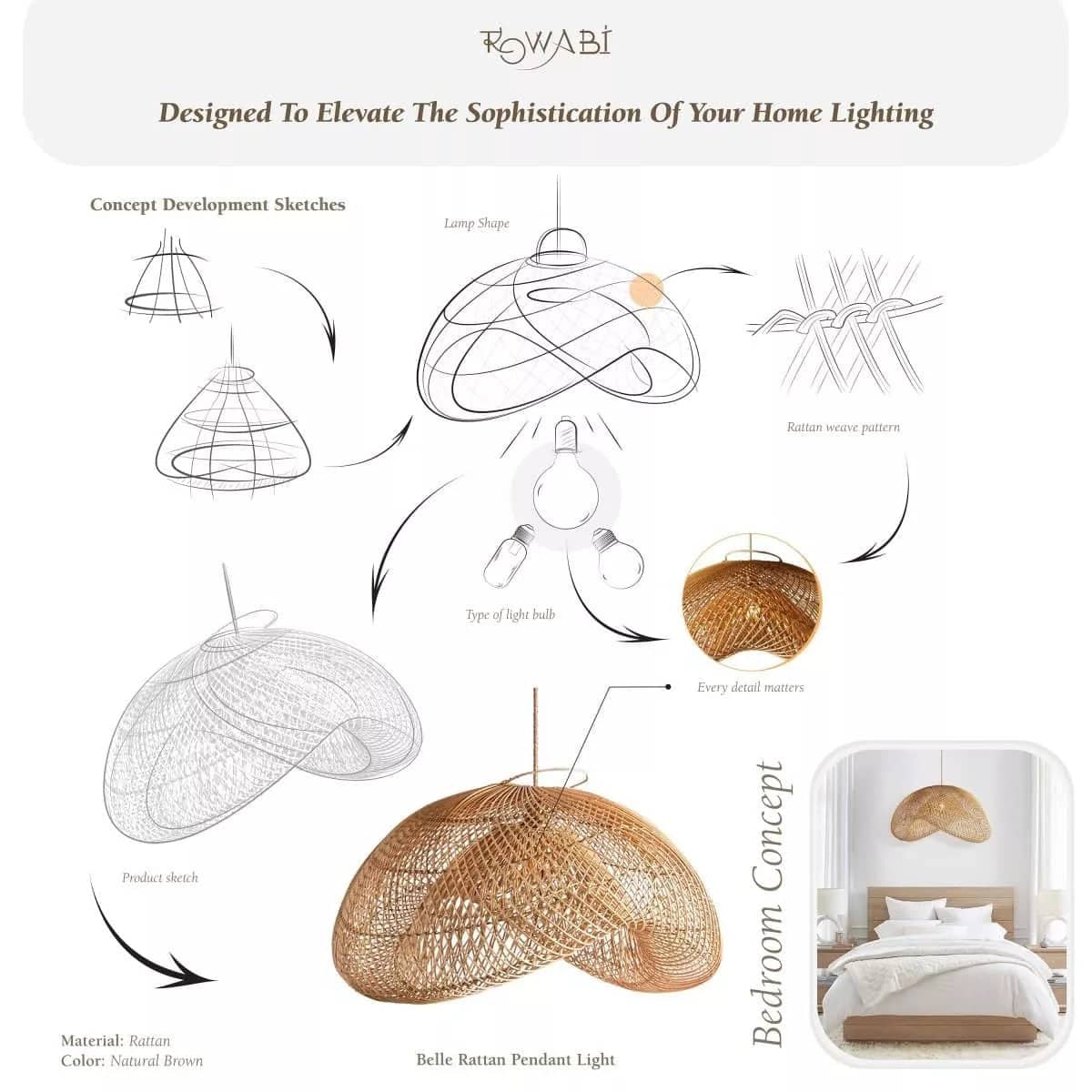 Sepherina Rattan Pendant Light