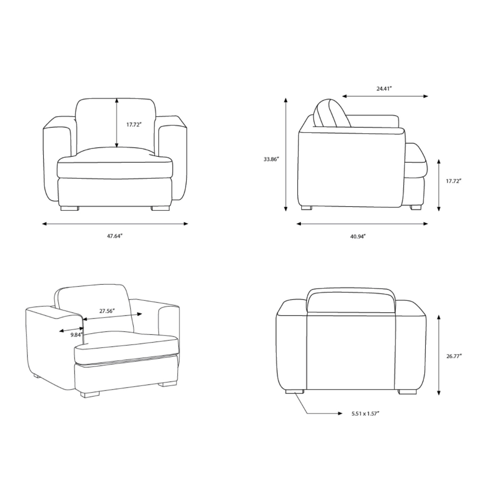 Cahill Accent Chair Accent Chair CAHL002-344841 889292875844