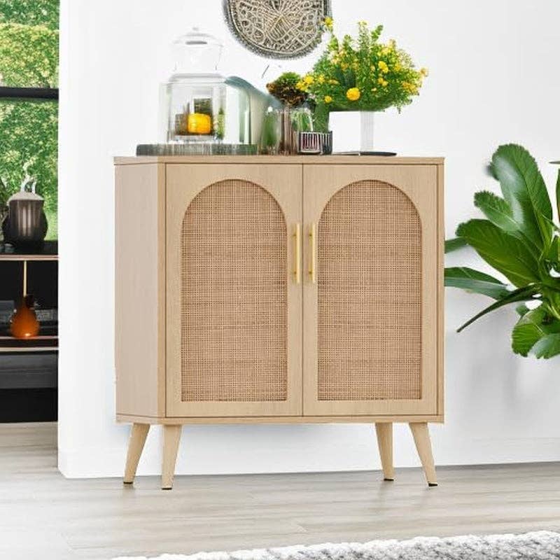 Chic Rattan Storage Cabinet
