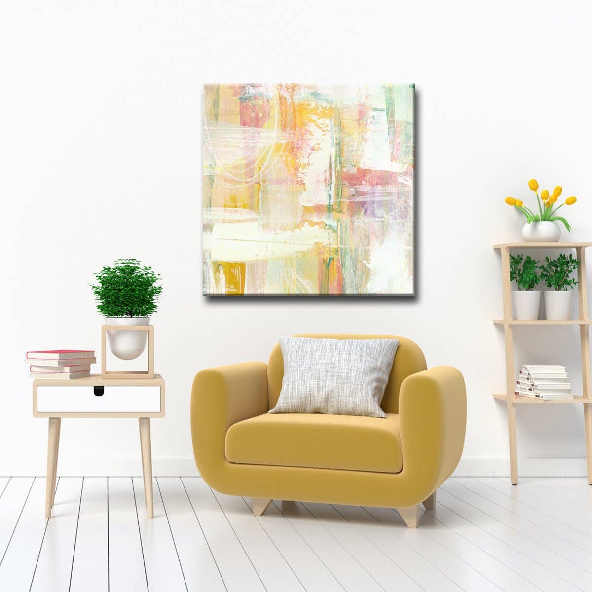Sweet Floral Dreams' Wrapped Canvas Abstract Wall Art
