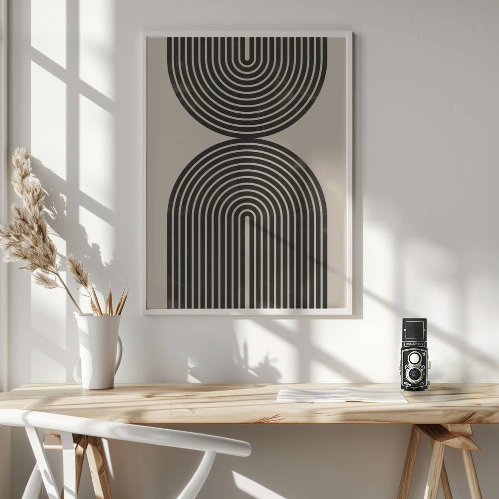 "Black Arch Line Art" Wall Art