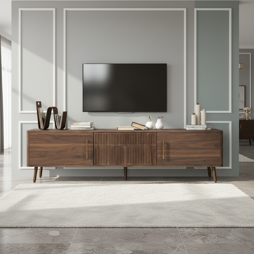 TV Stand with 2 Drawers (for TV up to 80")