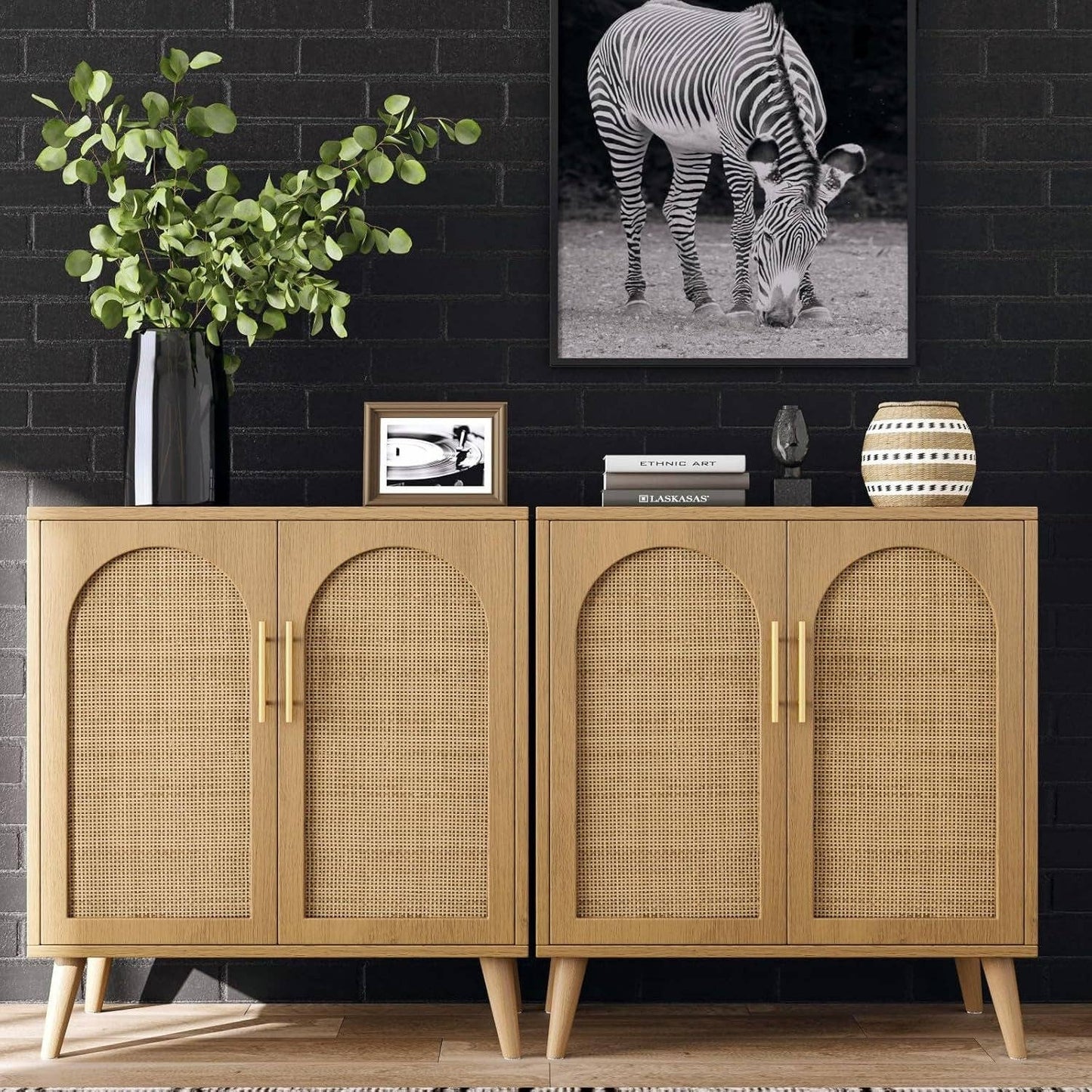 Chic Rattan Storage Cabinet