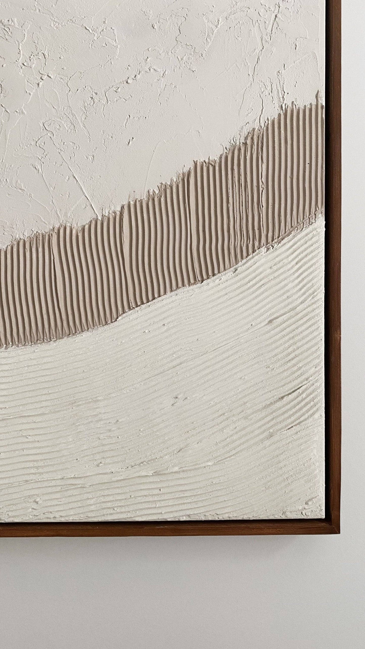 Large Abstract Framed Plaster Canvas