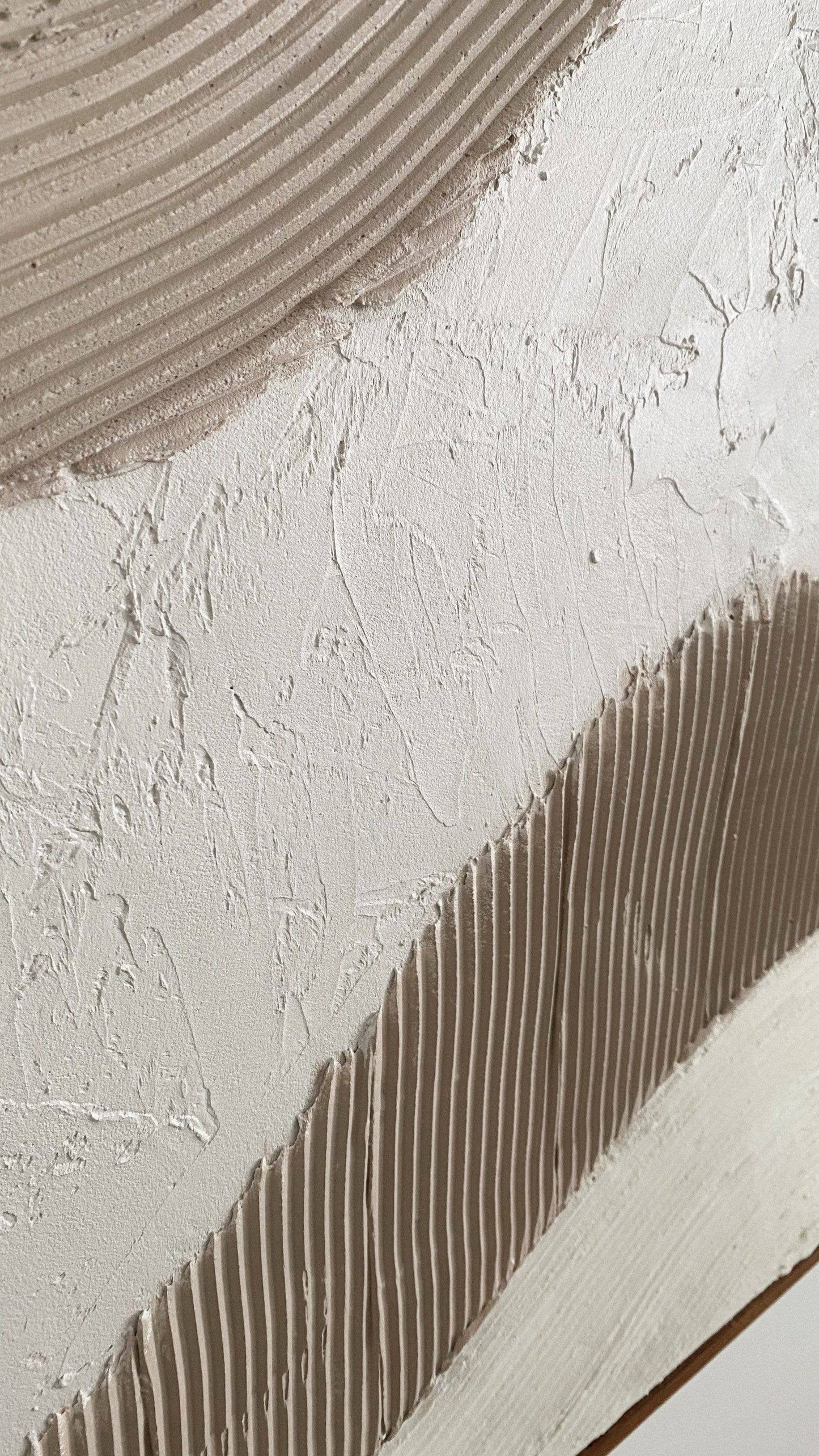 Large Abstract Framed Plaster Canvas