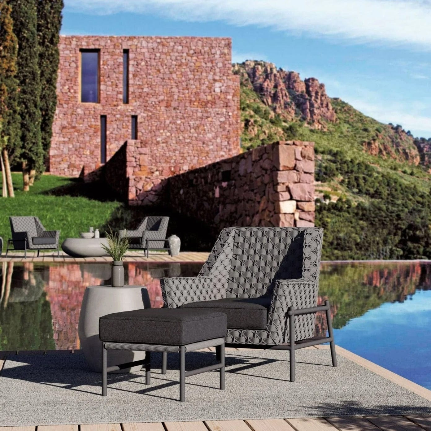 Azzurro Living Avalon Club Chair Chairs Azzurro-AVA-R02S1-CU