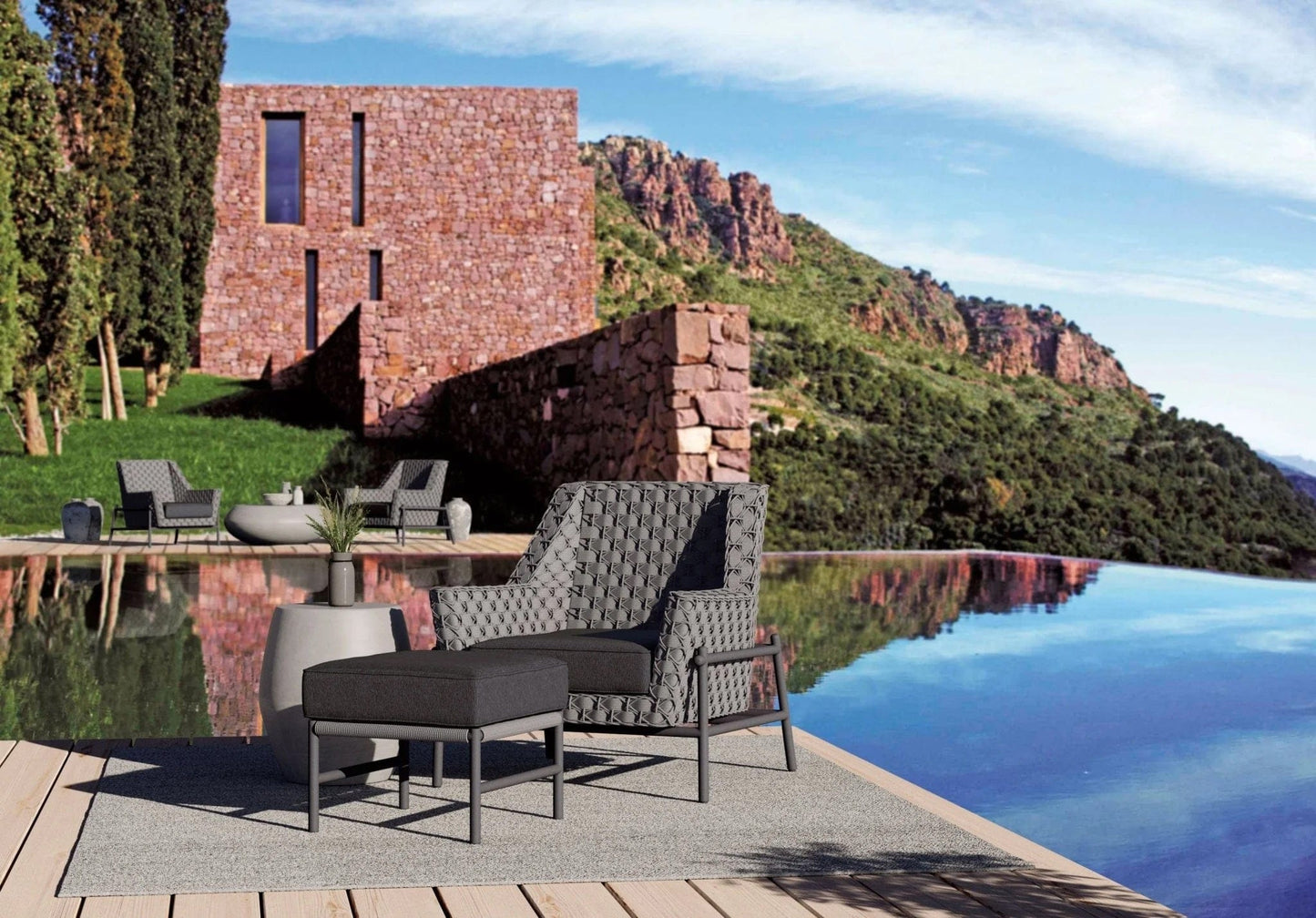 Azzurro Living Avalon Club Chair Chairs Azzurro-AVA-R02S1-CU