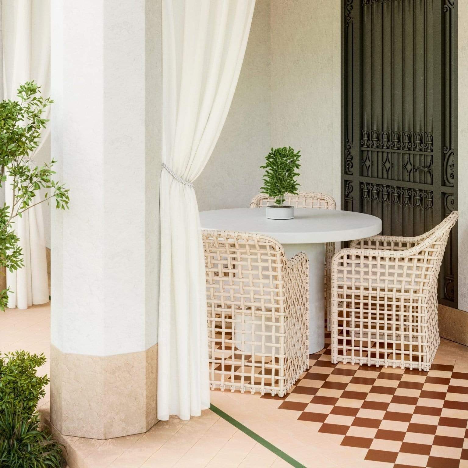 Azzurro Living Big Sur Round Dining Table Furniture azzurro-BSR-C11DTRD