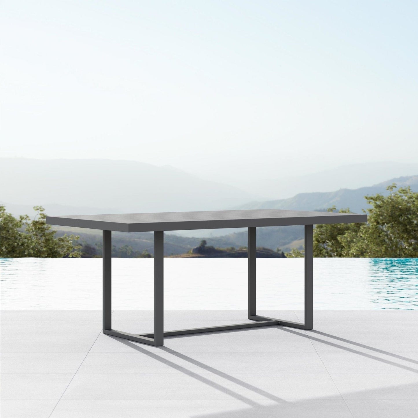 Azzurro Living Pavia Outdoor Dining Table - Charcoal Outdoor Furniture