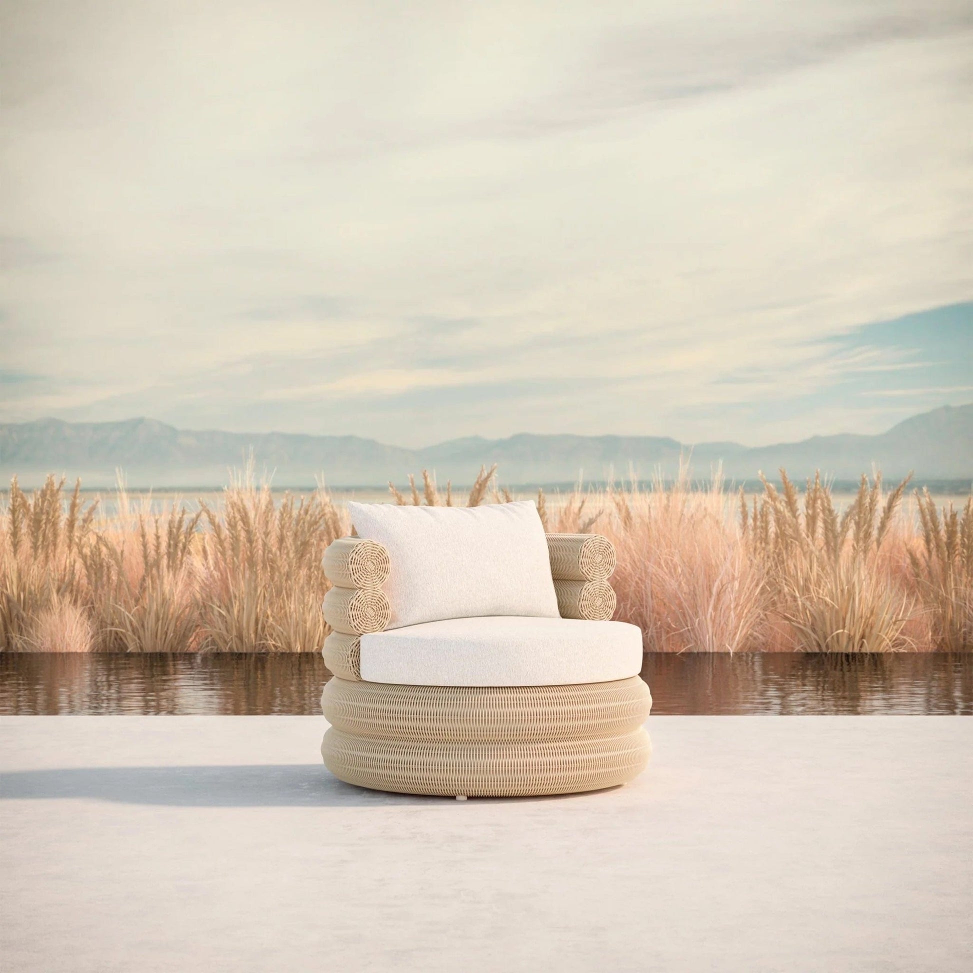 Azzurro Living Texoma Outdoor Club Chair Outdoor Furniture azzurro-TEX-W05S1S-CU