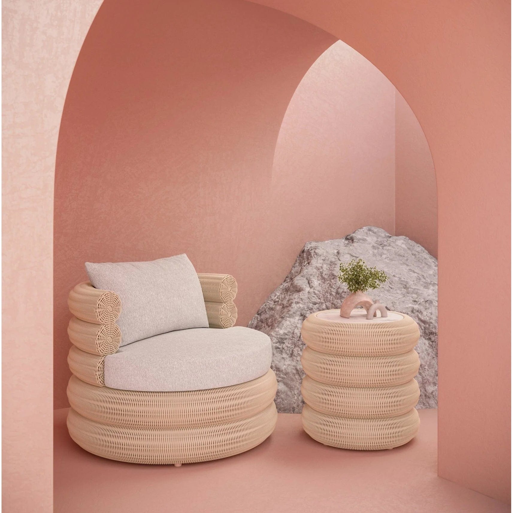 Azzurro Living Texoma Outdoor End Table Outdoor Furniture