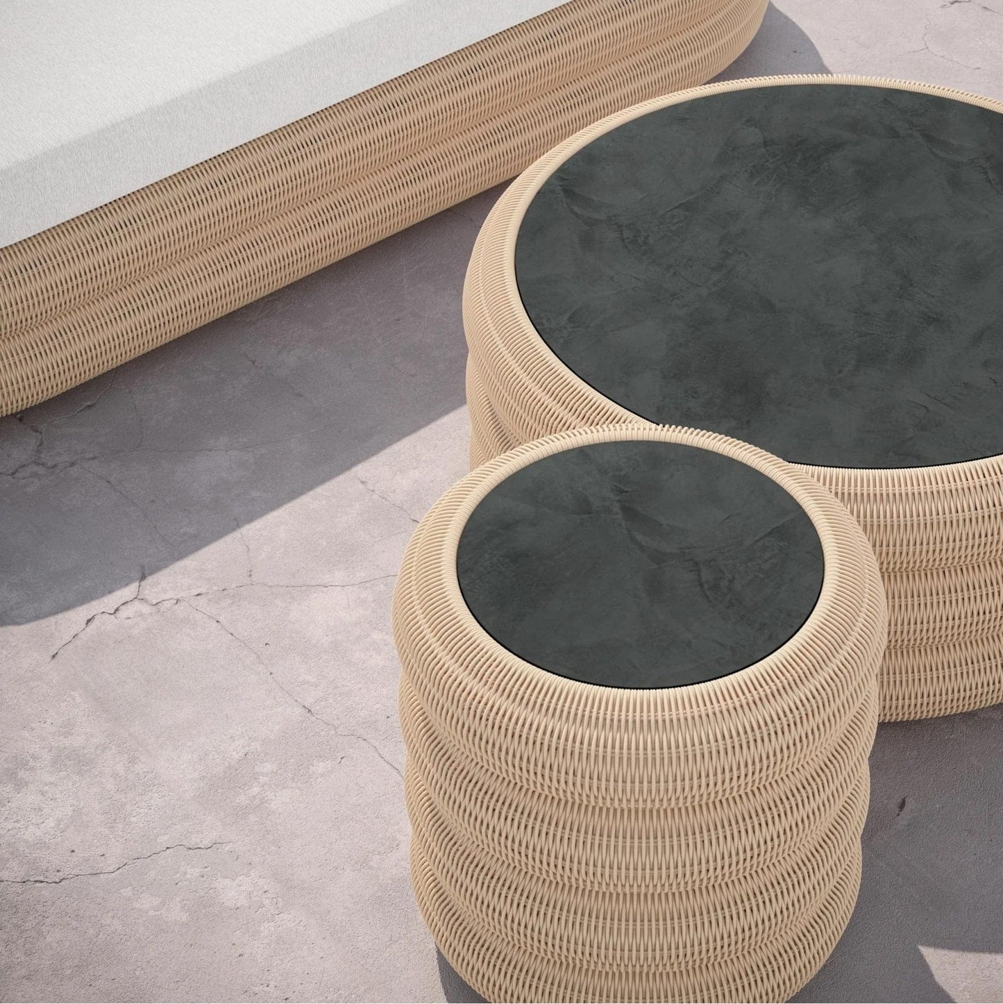 Azzurro Living Texoma Outdoor End Table Outdoor Furniture azzurro-TEX-W05ST-DEK-MCR-ST20