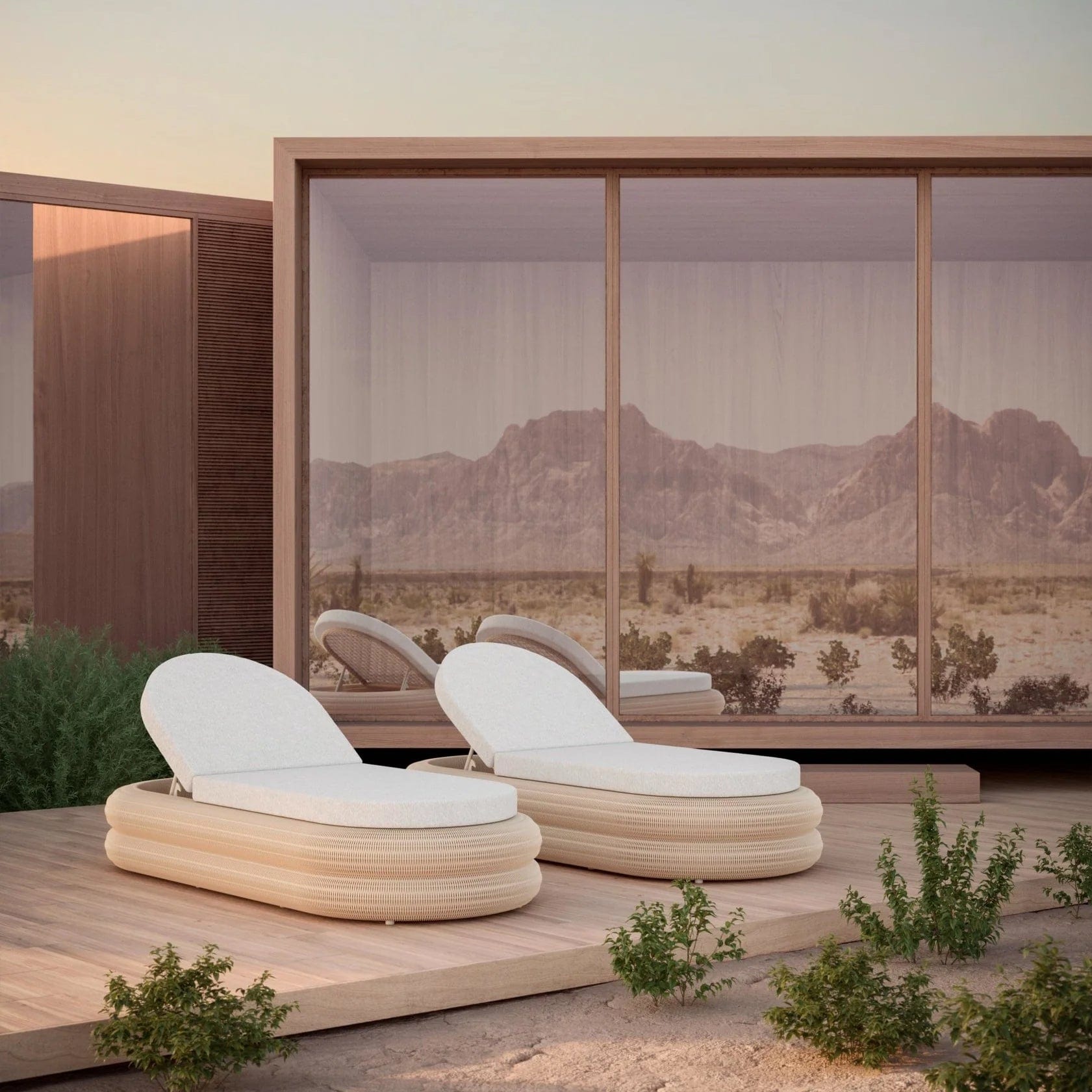 Azzurro Living Texoma Outdoor Lounger Outdoor Furniture azzurro-TEX-W05S1S-CU