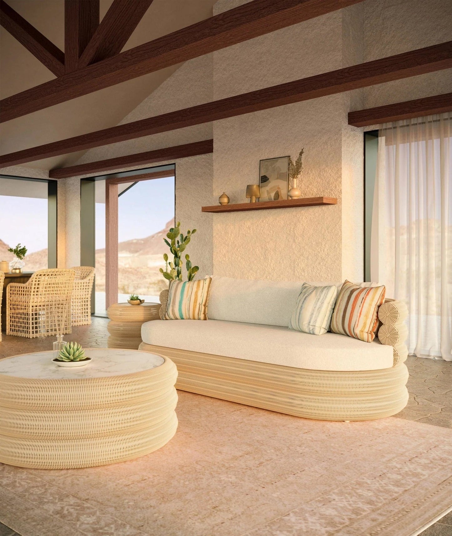 Azzurro Living Texoma Outdoor Sofa Outdoor Furniture azzurro-TEX-W05S3-CU