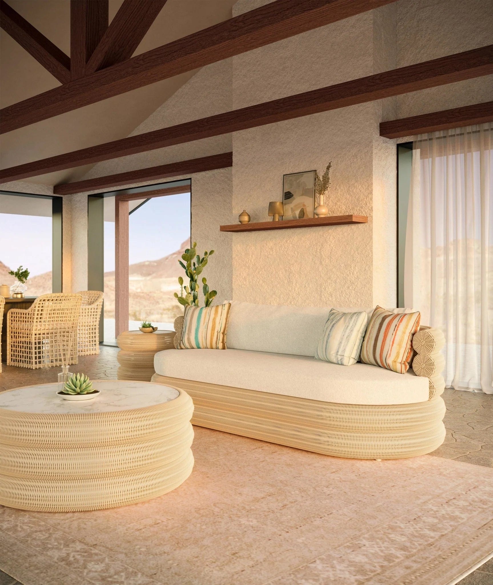 Azzurro Living Texoma Outdoor Sofa Outdoor Furniture azzurro-TEX-W05S3-CU