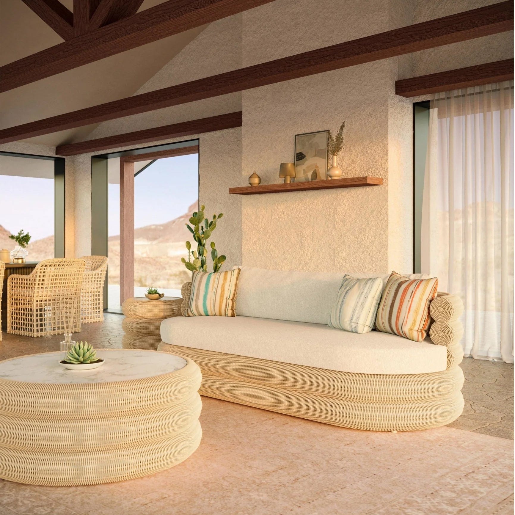 Azzurro Living Texoma Outdoor Sofa Outdoor Furniture azzurro-TEX-W05S3-CU