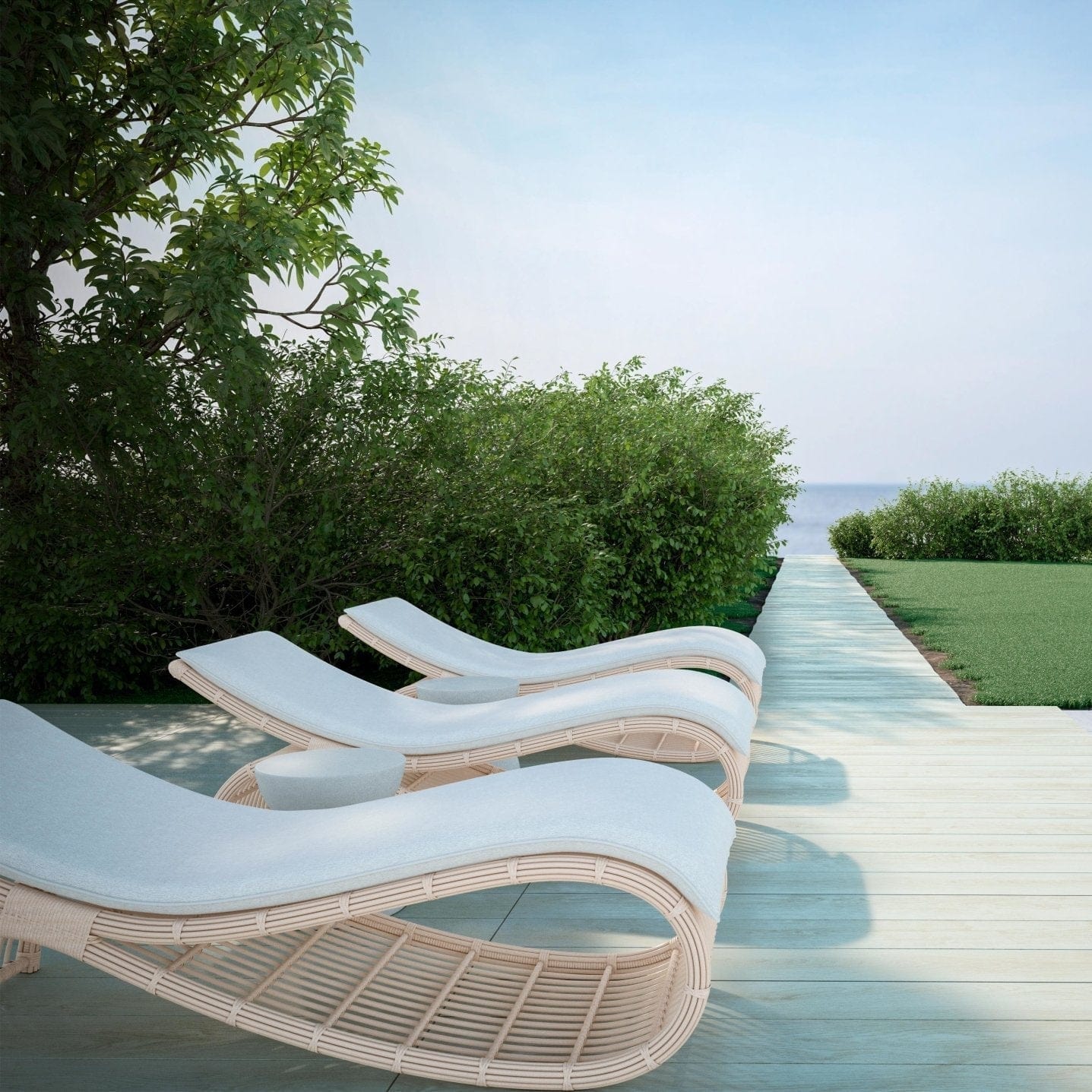 Azzurro Living Wave Chaise Lounge Chair Outdoor Furniture