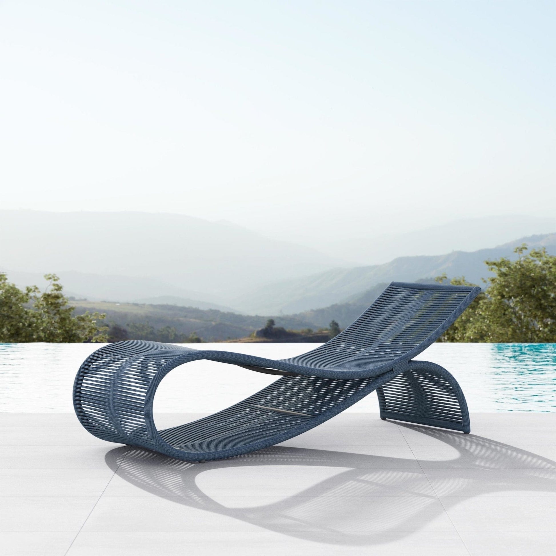 Azzurro Living Wave Chaise Lounge Chair Outdoor Furniture