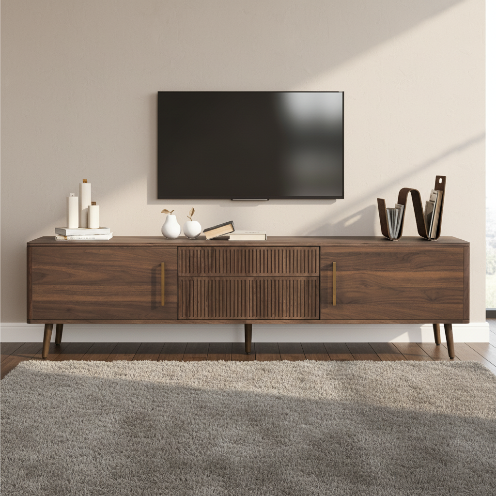 TV Stand with 2 Drawers (for TV up to 80")