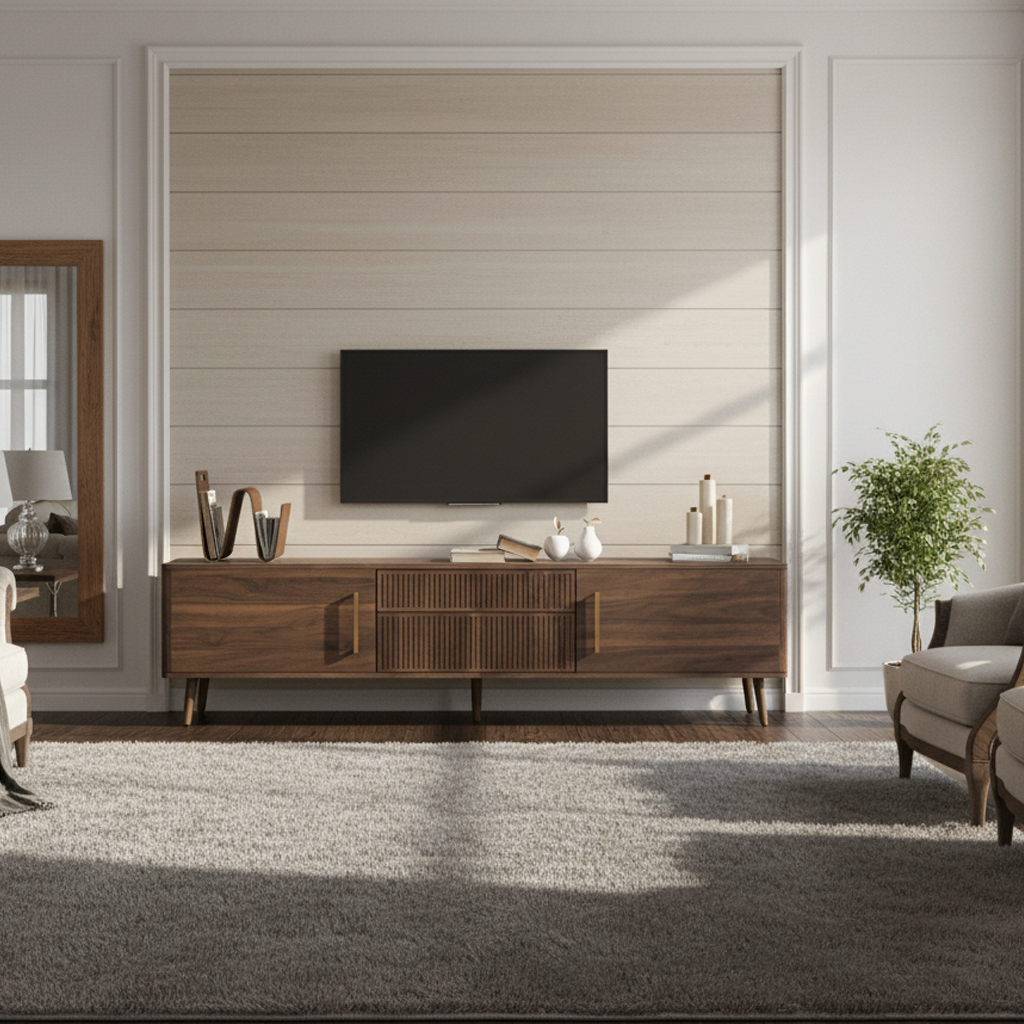 TV Stand with 2 Drawers (for TV up to 80")