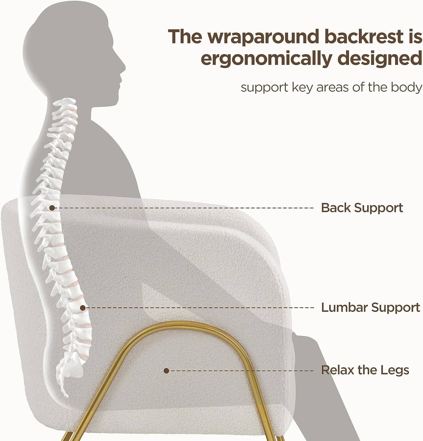 Ivory Boucle Accent Chairs (Set Of 2)