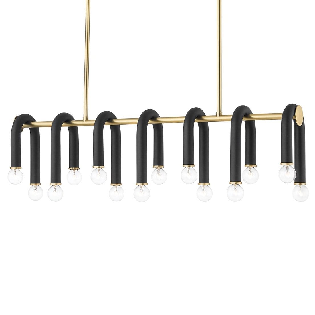 Mitzi Whit Linear Chandelier Lighting mitzi-H382914-AGB/BK 806134901745