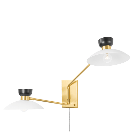 Mitzi Whitley Plug-In Sconce Lighting mitzi-HL481202-AGB