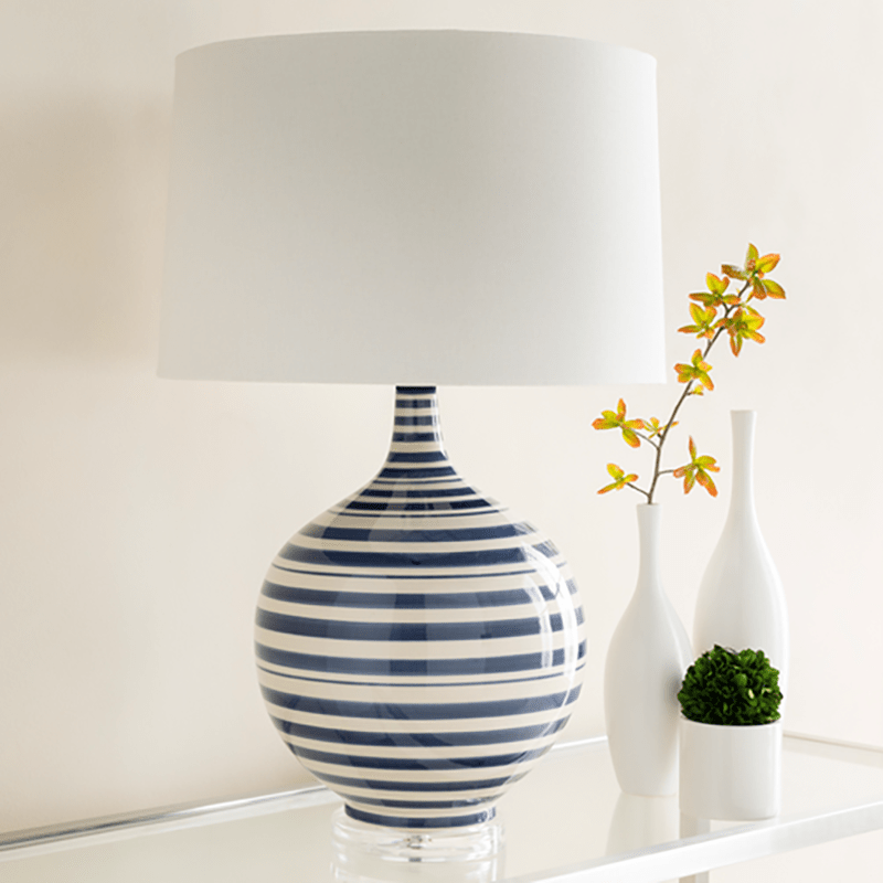 Surya Tideline Table Lamp - Navy Lighting surya-TIL-101 00888473631729