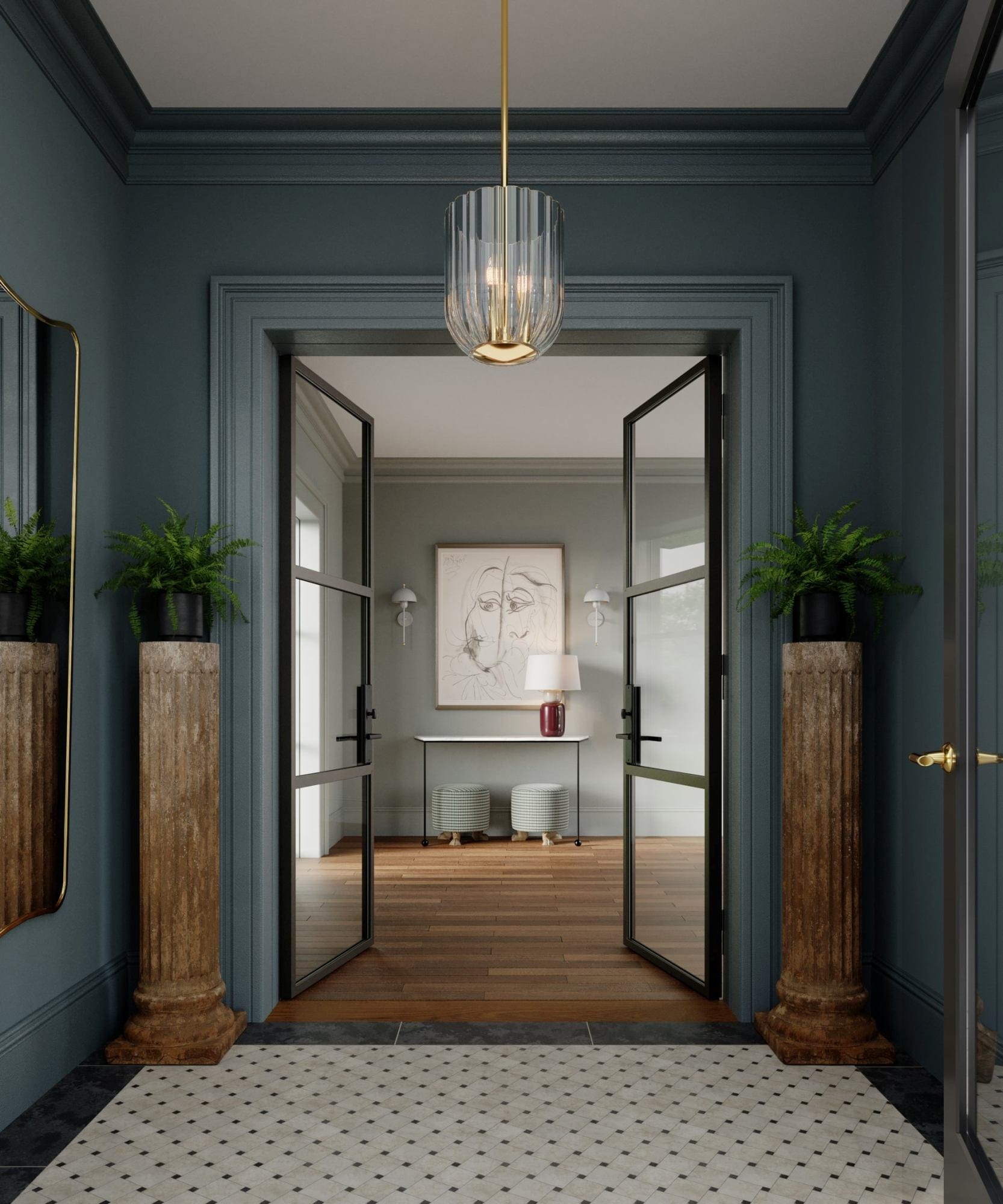 Zoe Feldman x Mitzi Cece Lantern Dome Pendants mitzi-H892703-AGB 806134931377